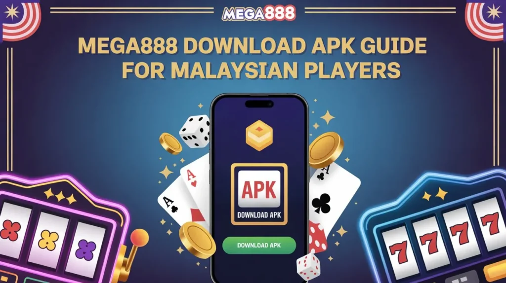Mega888 mobile game screen after download apk installation