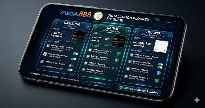 Mega8888 installation blocked fix Malaysia