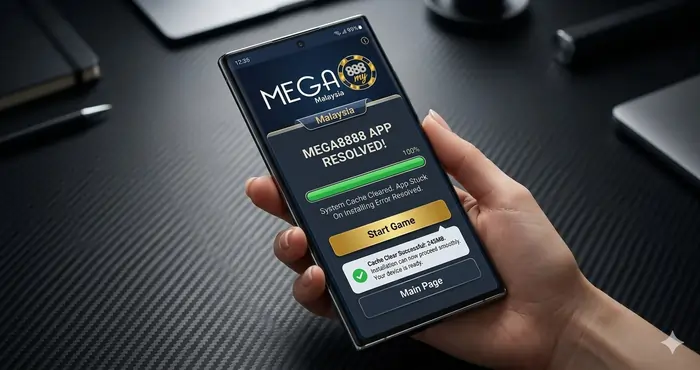 Mega8888 app stuck on installing
