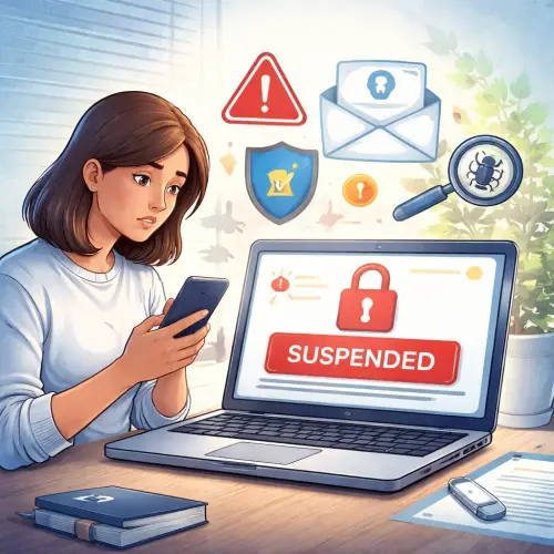 account suspended for suspicious activity