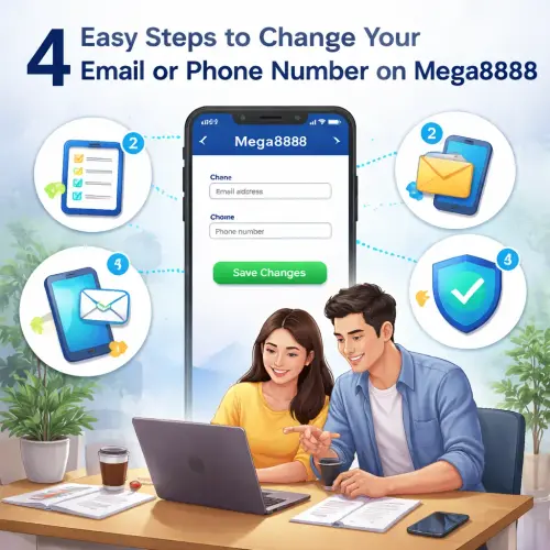 change your registered email or phone number on Mega8888