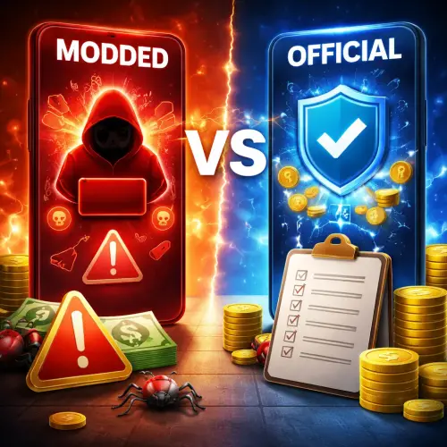 Mega8888 APK Mod vs Official Version